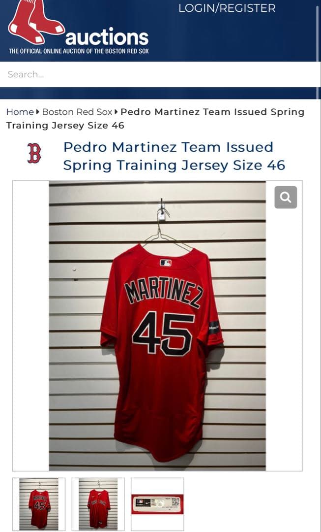 Pedro Martinez Team Issued MLBジャージ　激レア！