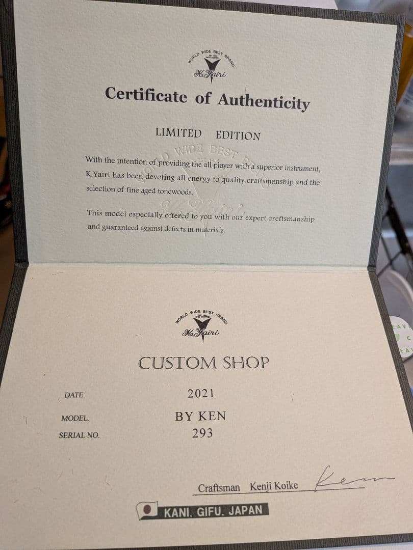 K-Yairi　85th Anniversary 小池氏製作モデル