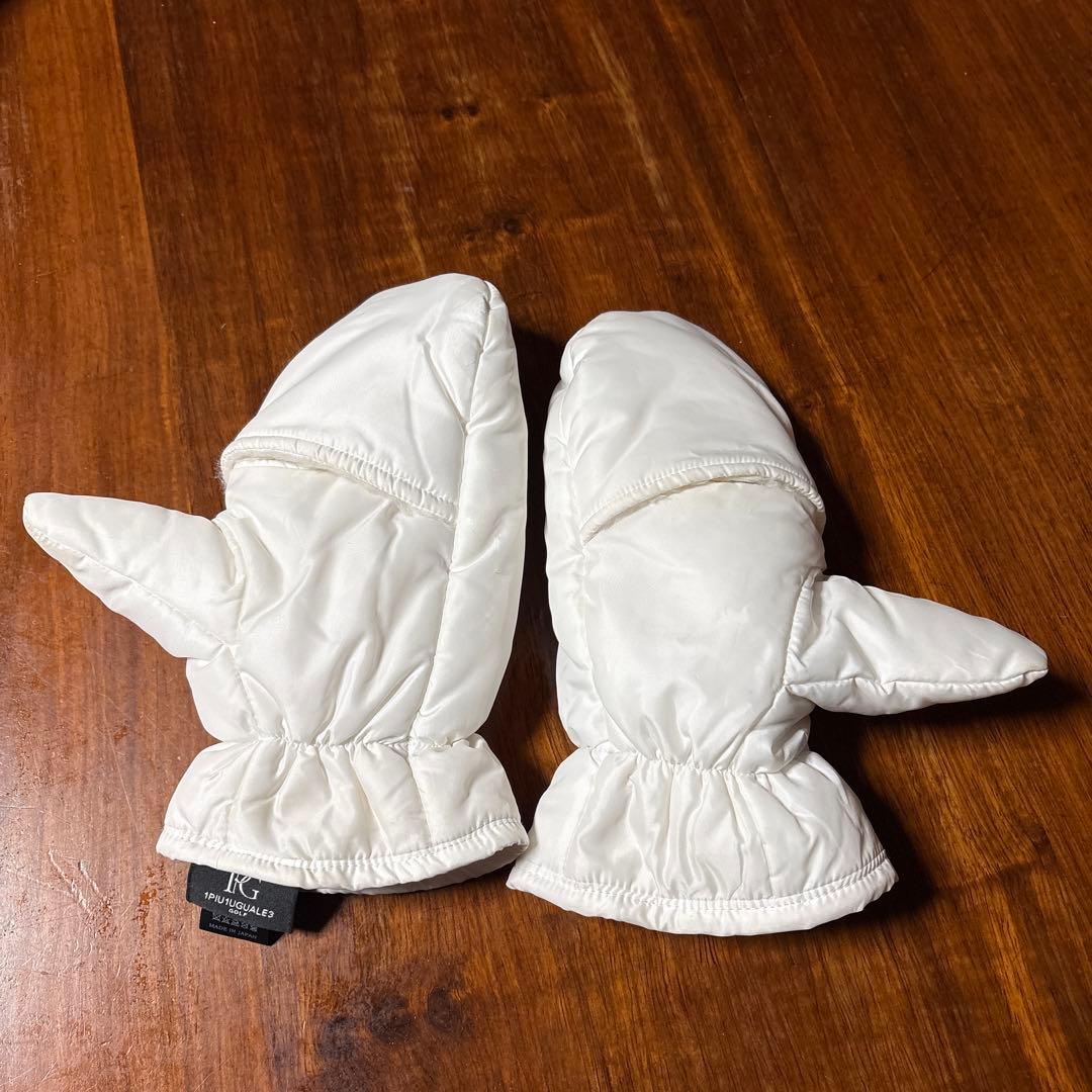 ウノピュウノウグァーレトレ1piu1uguale3GOLFミトン　レディース白