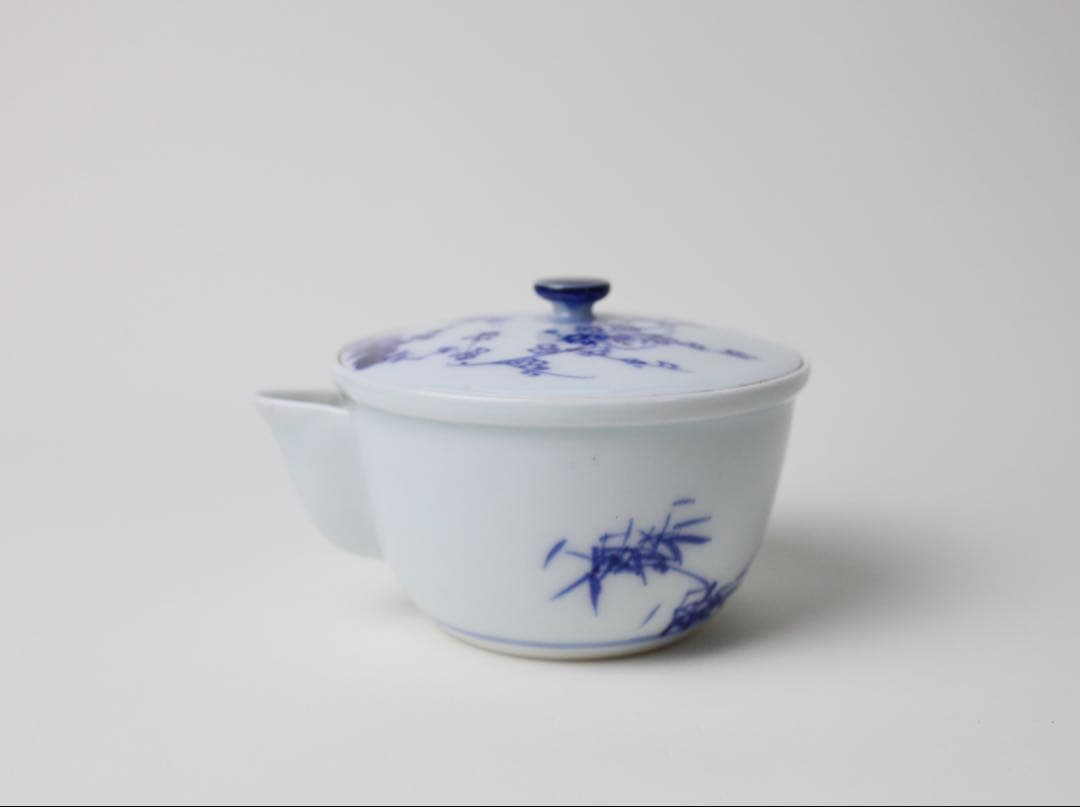 華中亭道八造 染付 煎茶器 宝瓶 茶道具 茶器