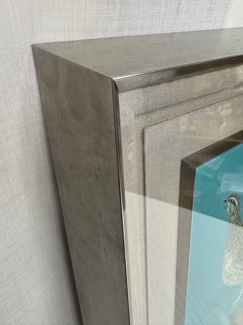 「鶉」　野々内良樹　絵画　日本画　金落款　うずら　花鳥画巨匠　黄色袋 共シール