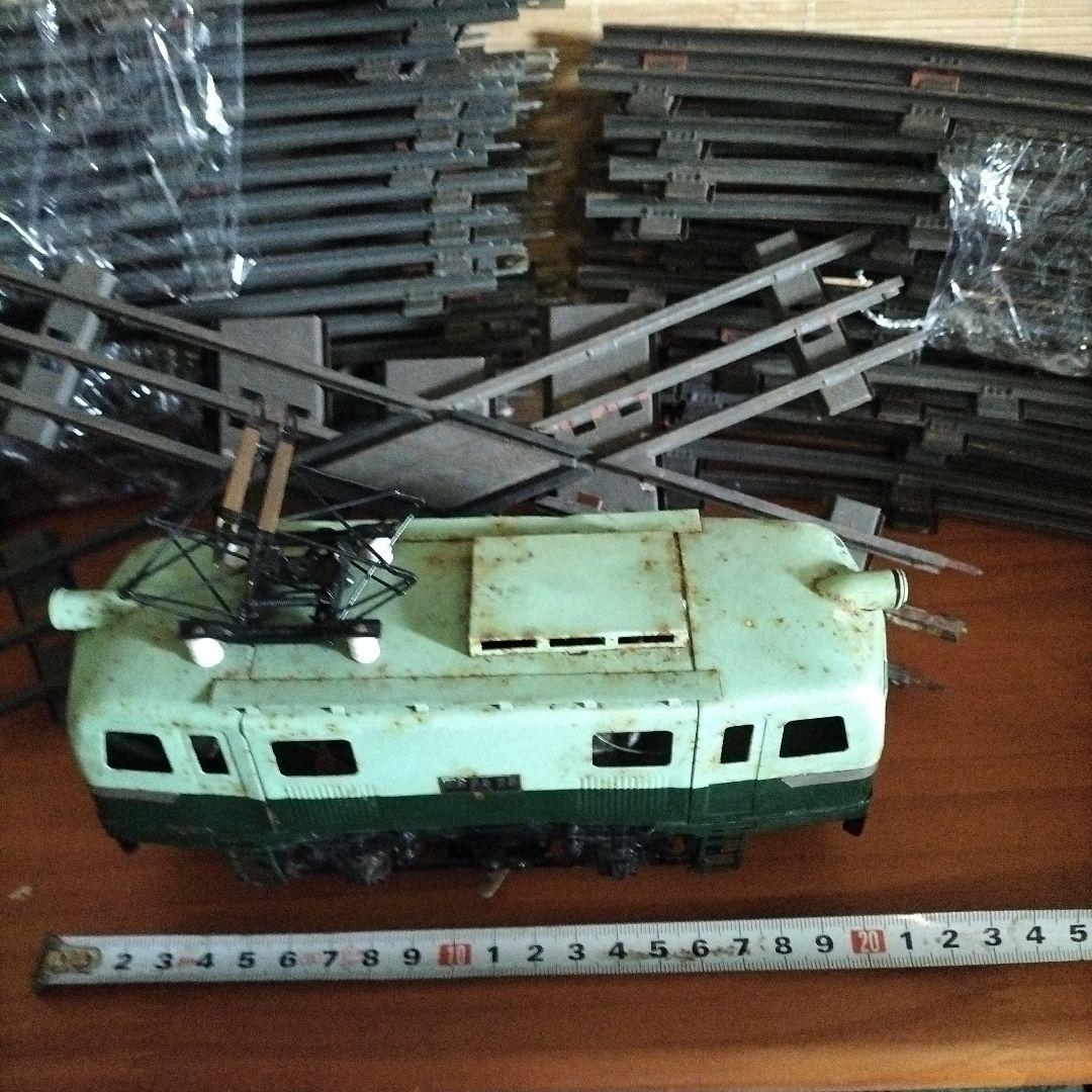 KTM EB5828 3線式Oゲージレトロ鉄道模型 緑色と白色 制御盤付き