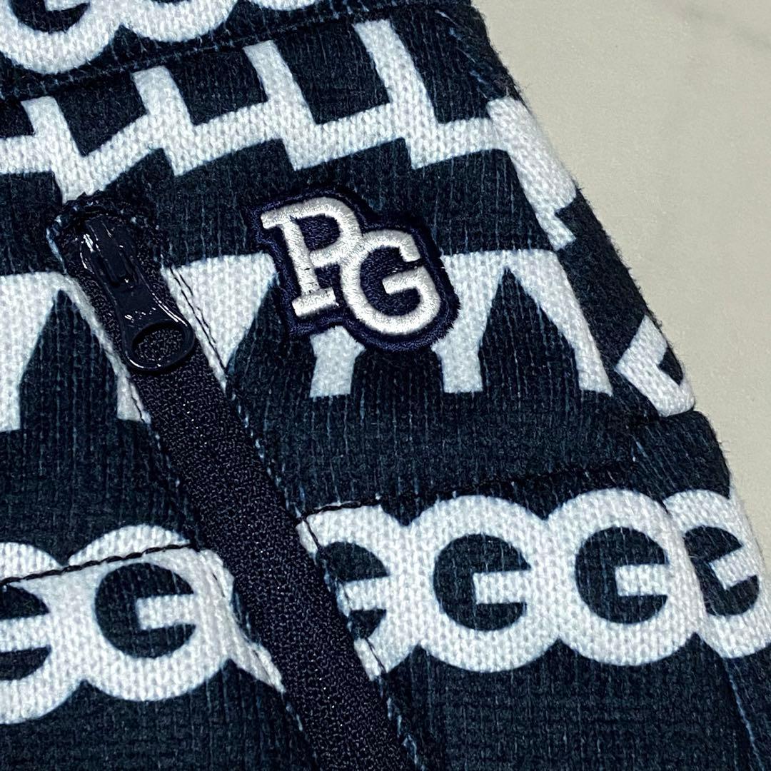 美品PEARLY GATES パーリーゲイツ 中綿スカート 総柄 ネイビー00