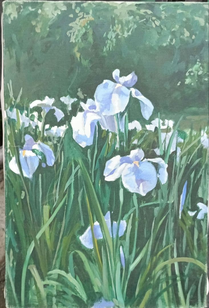 檜山健三　花　P6号油彩