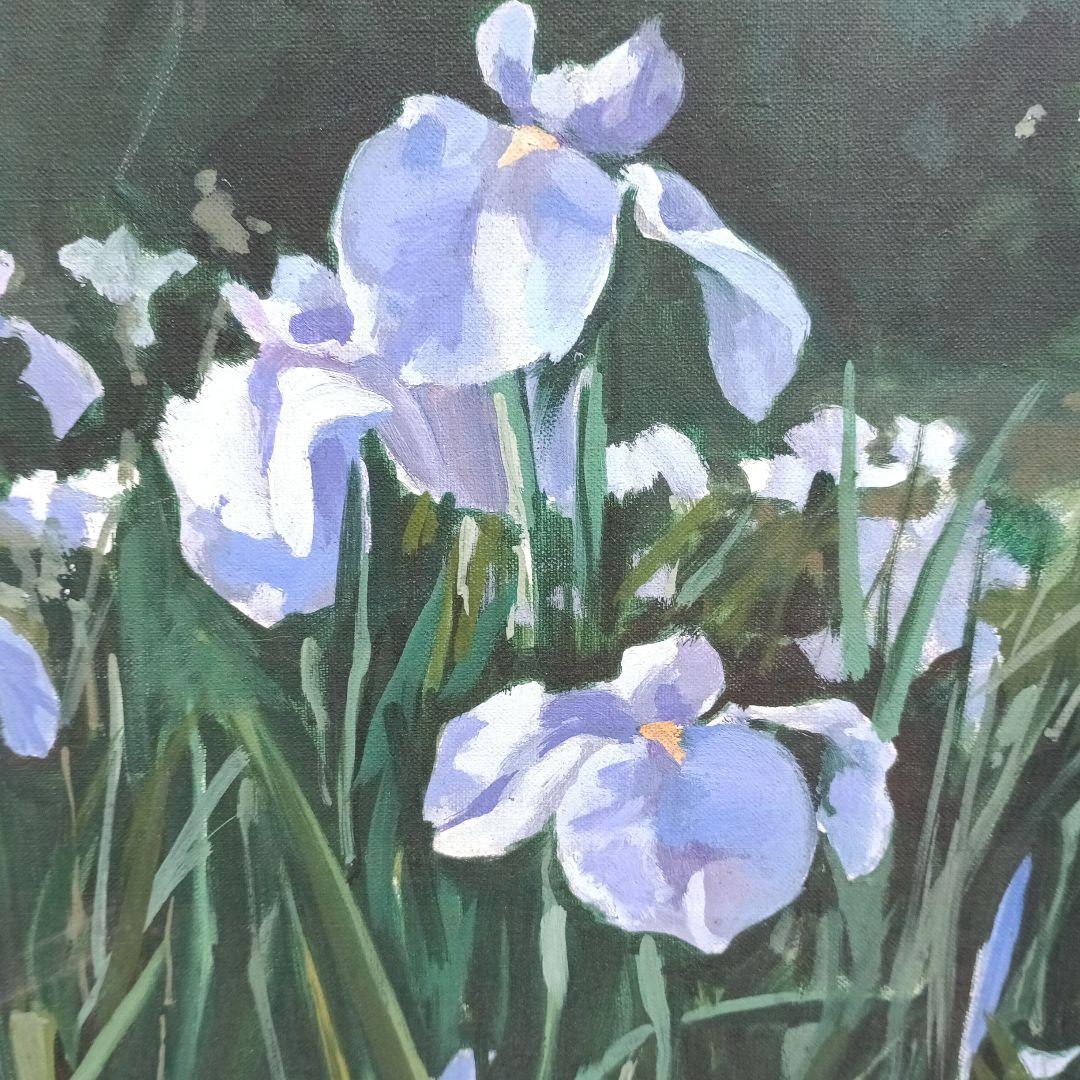 檜山健三　花　P6号油彩