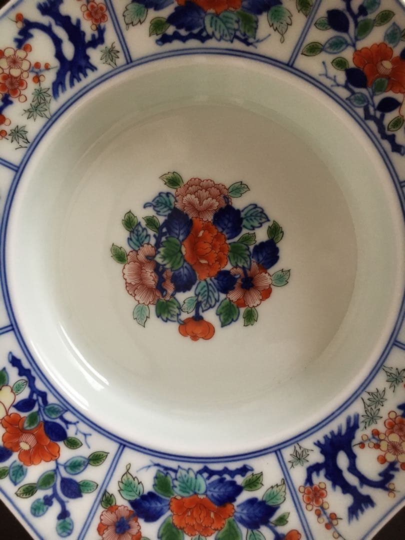 今泉今右衛門☆有田焼　八角鉢　共箱あり