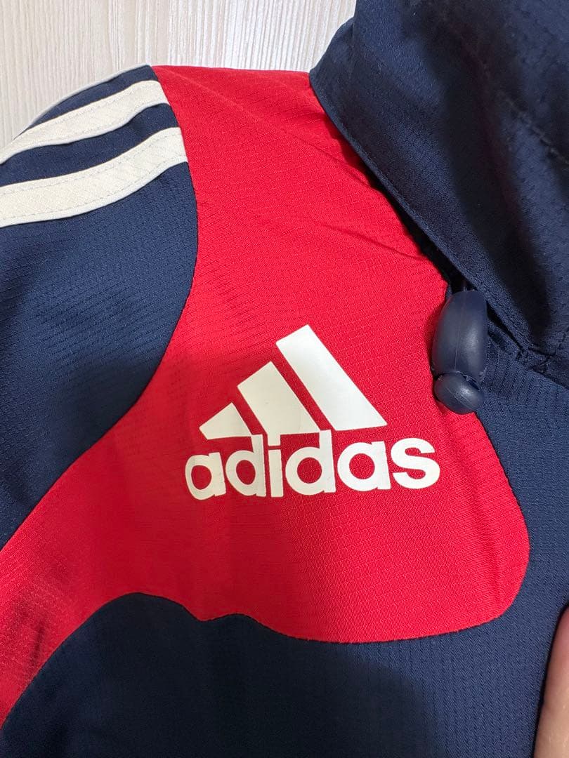 adidas フランス代表 ベンチコート ネイビー/レッド