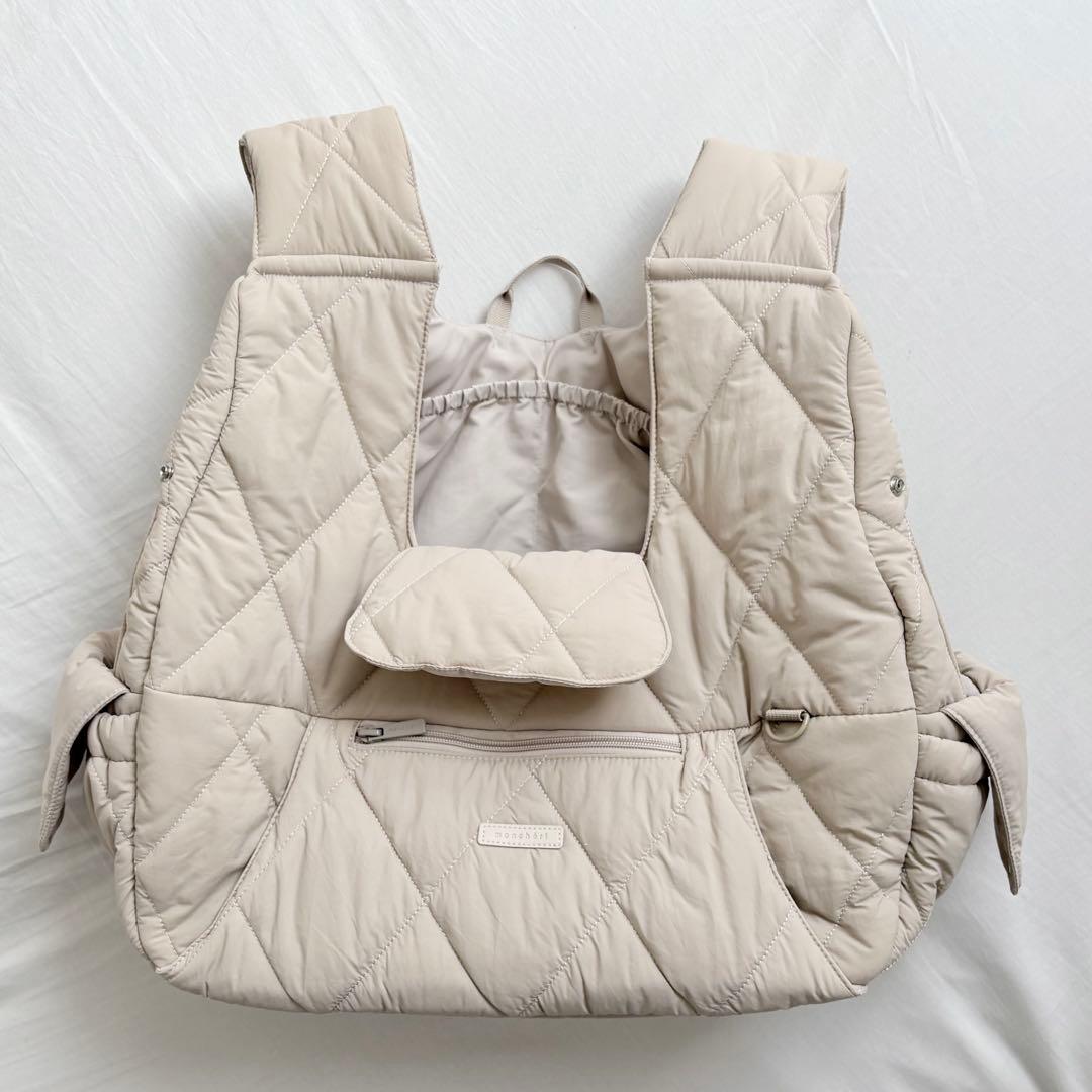 moncheri モンシェリ キルティング リュック キャリー ベージュ