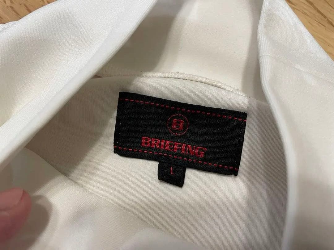 BRIEFING ブリーフィング　タートル（ハイ）ネックシャツ ホワイト