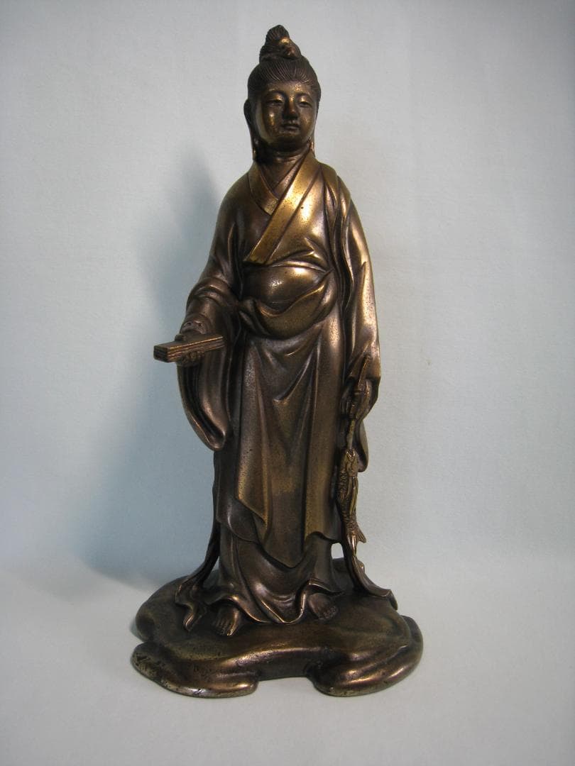 銅製　　悪鬼を除く魚籃観音像　　高村光雲
