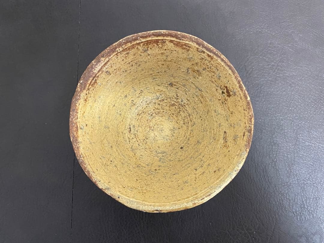 森田十雨　黄いらほ茶盌　共箱　共布　茶碗　茶道具