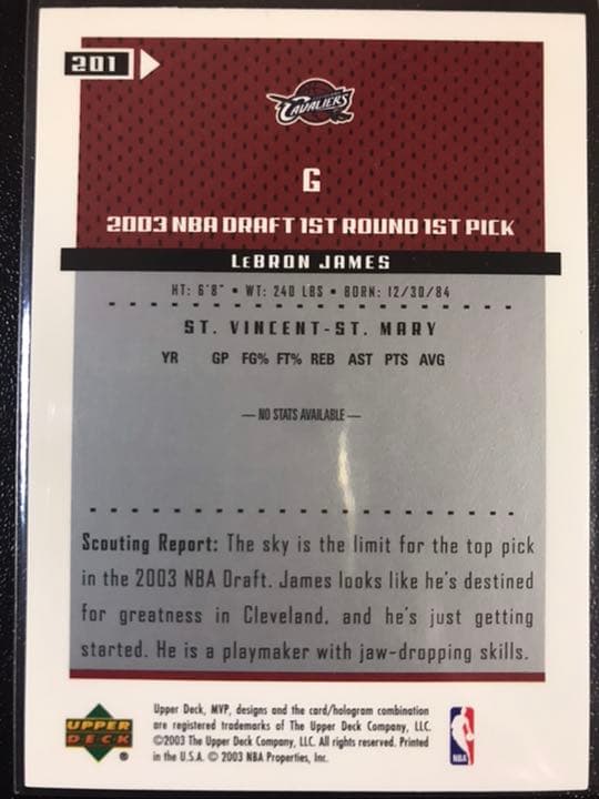 SP03 NBA Lebron James カード RC