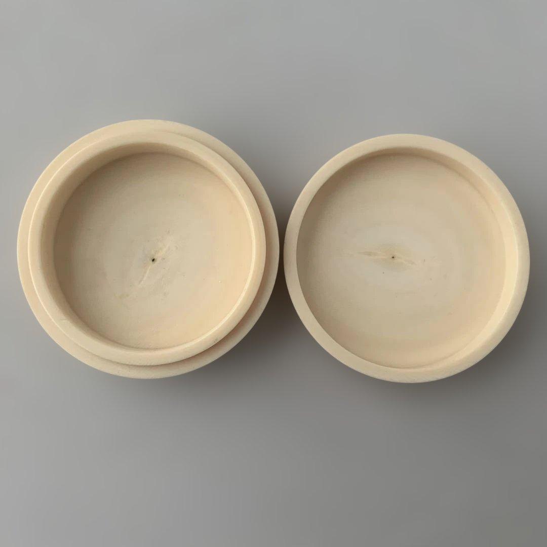 鶯の絵　入れ物　陶芸