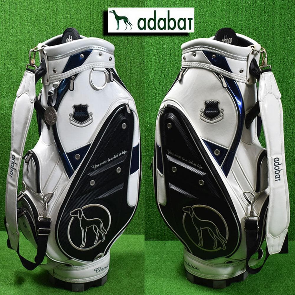 h*i様 adabad/アダバット ゴルフ キャディバッグ９型【ホワイト】中古！