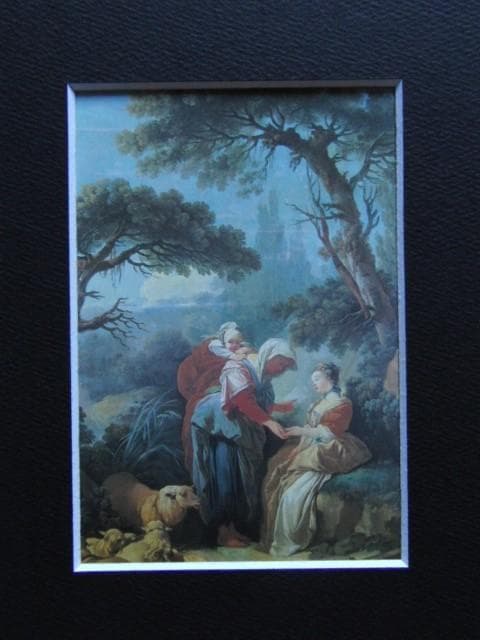 フランソワ ブーシェ、【占師】、希少画集より、状態良好、新品高級額装付