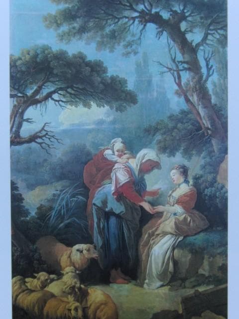 フランソワ ブーシェ、【占師】、希少画集より、状態良好、新品高級額装付