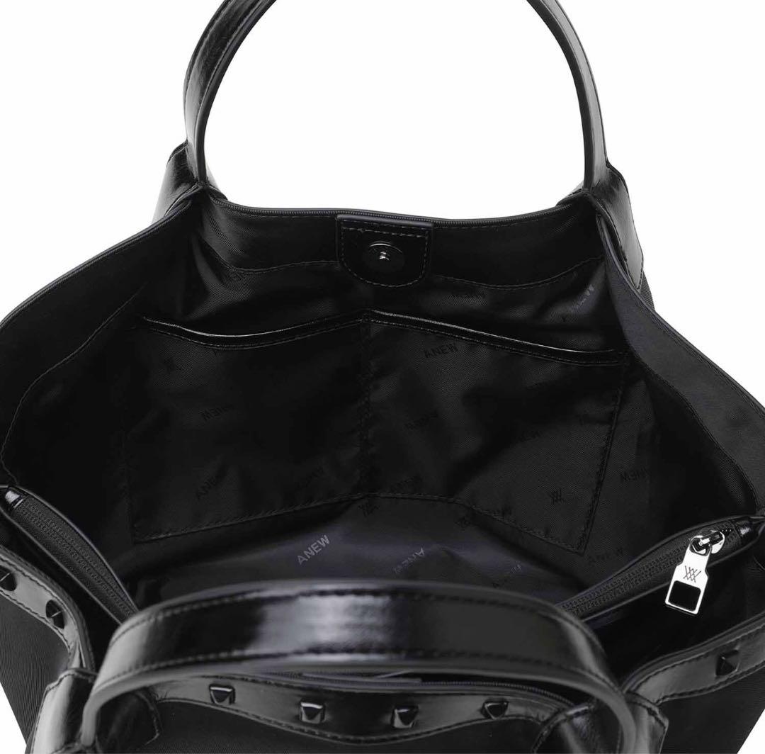 新品❤️タグ付き ❤️ANEW ロゴ　トートバッグ　ブラック人気商品