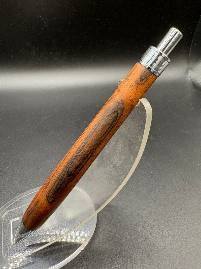 527極上　ハカランダ　杢あり　木軸シャーペン　ボールペン