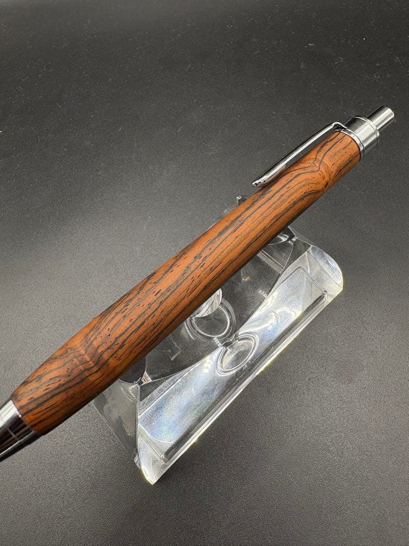 527極上　ハカランダ　杢あり　木軸シャーペン　ボールペン