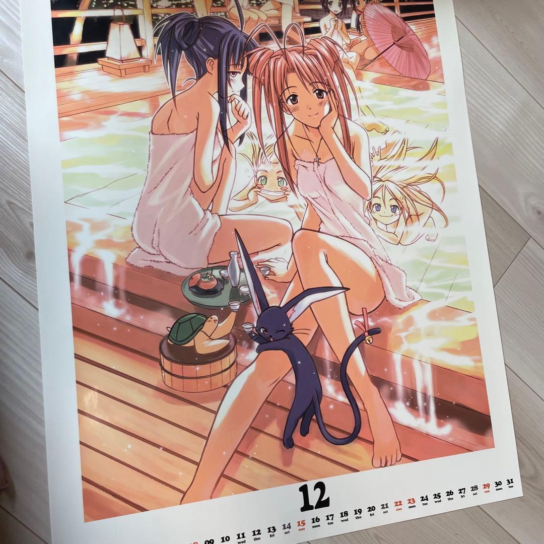 講談社　2002年カレンダー　赤松 健　ラブひなた荘　成瀬川 なる　ポスター