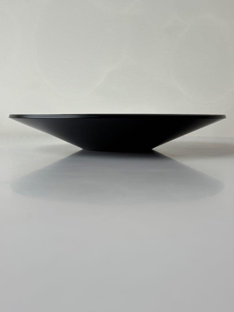 山田平安堂 漆器⭐︎黒と金のストライプ模様の大皿