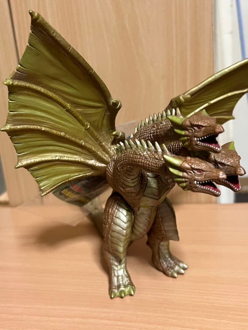 ☆バンダイソフビ東宝怪獣シリーズ☆白亜紀型キングギドラ1998タグ付き☆ゴジラ②