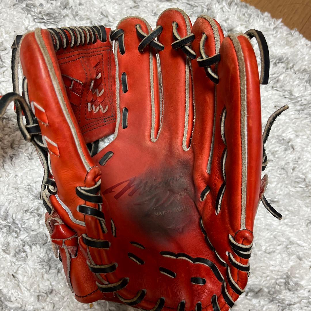 Mizuno Pro 硬式グローブ オレンジ 内野手用