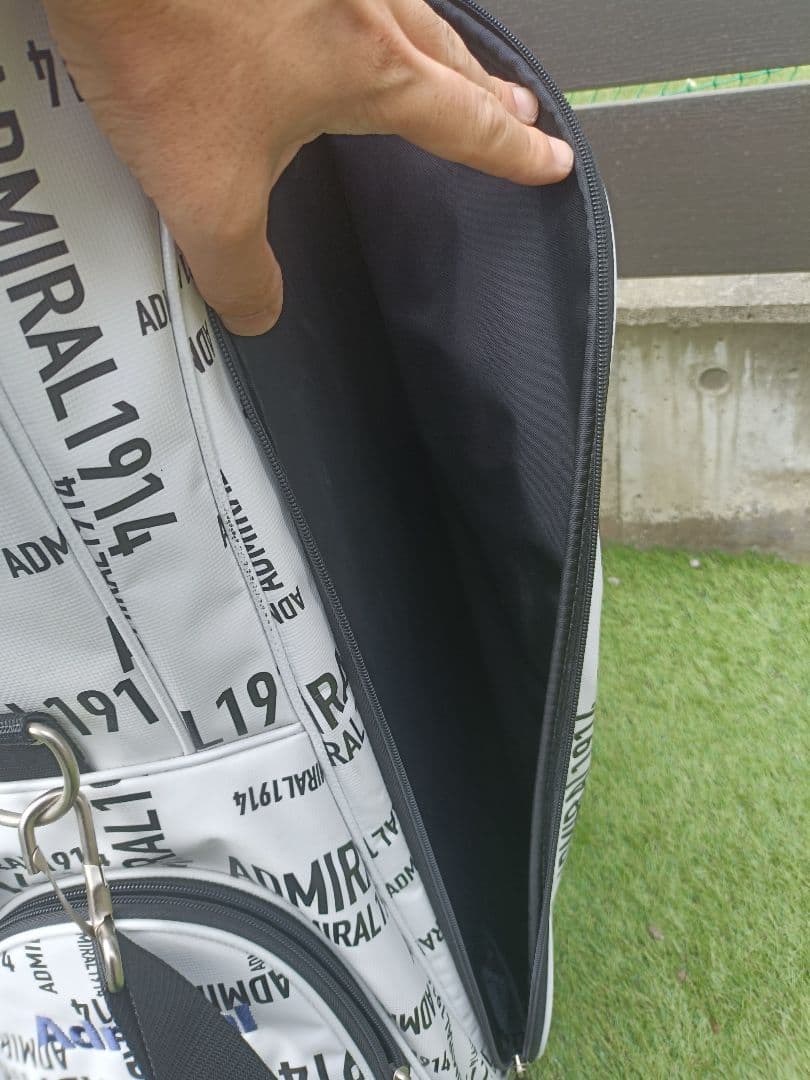 【美品】ADMRIAL 1914 キャディバッグ ホワイト・ブラック