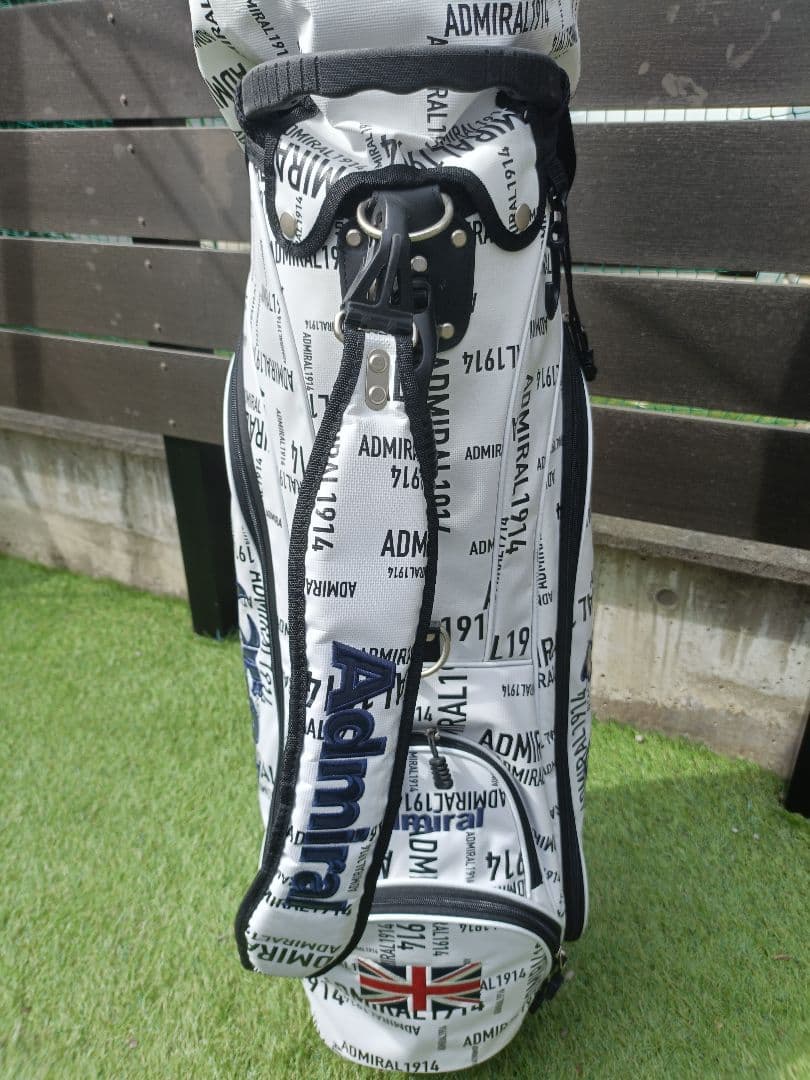 【美品】ADMRIAL 1914 キャディバッグ ホワイト・ブラック