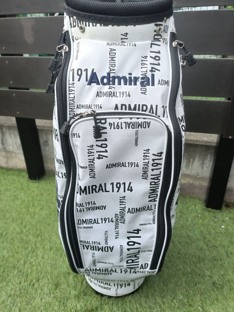 【美品】ADMRIAL 1914 キャディバッグ ホワイト・ブラック