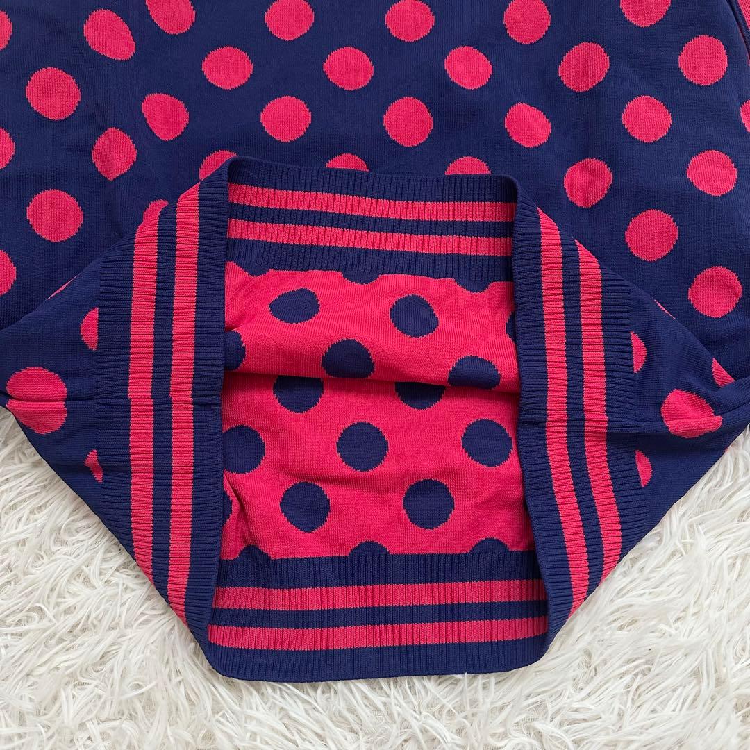 【2点セット】パーリーゲイツ ニット スカート セットアップ ドット柄 S~M