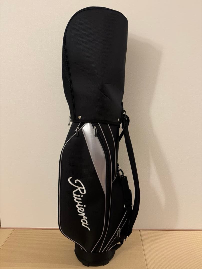 リビエラRiviera ブラックシルバー ゴルフ キャディバッグ