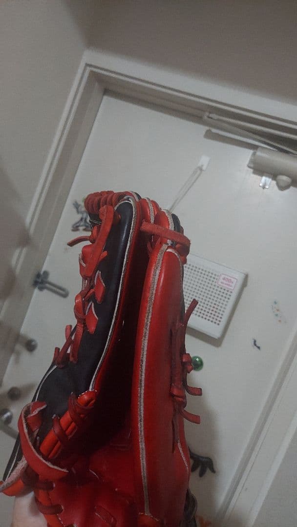 Fires 軟式グローブ 赤黒　大人用　外野用