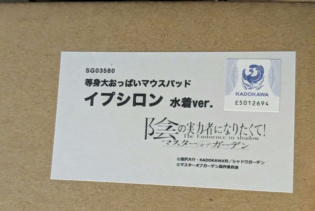 イプシロン 陰の実力者になりたくて 等身大 おっぱい マウスパッド アクスタ