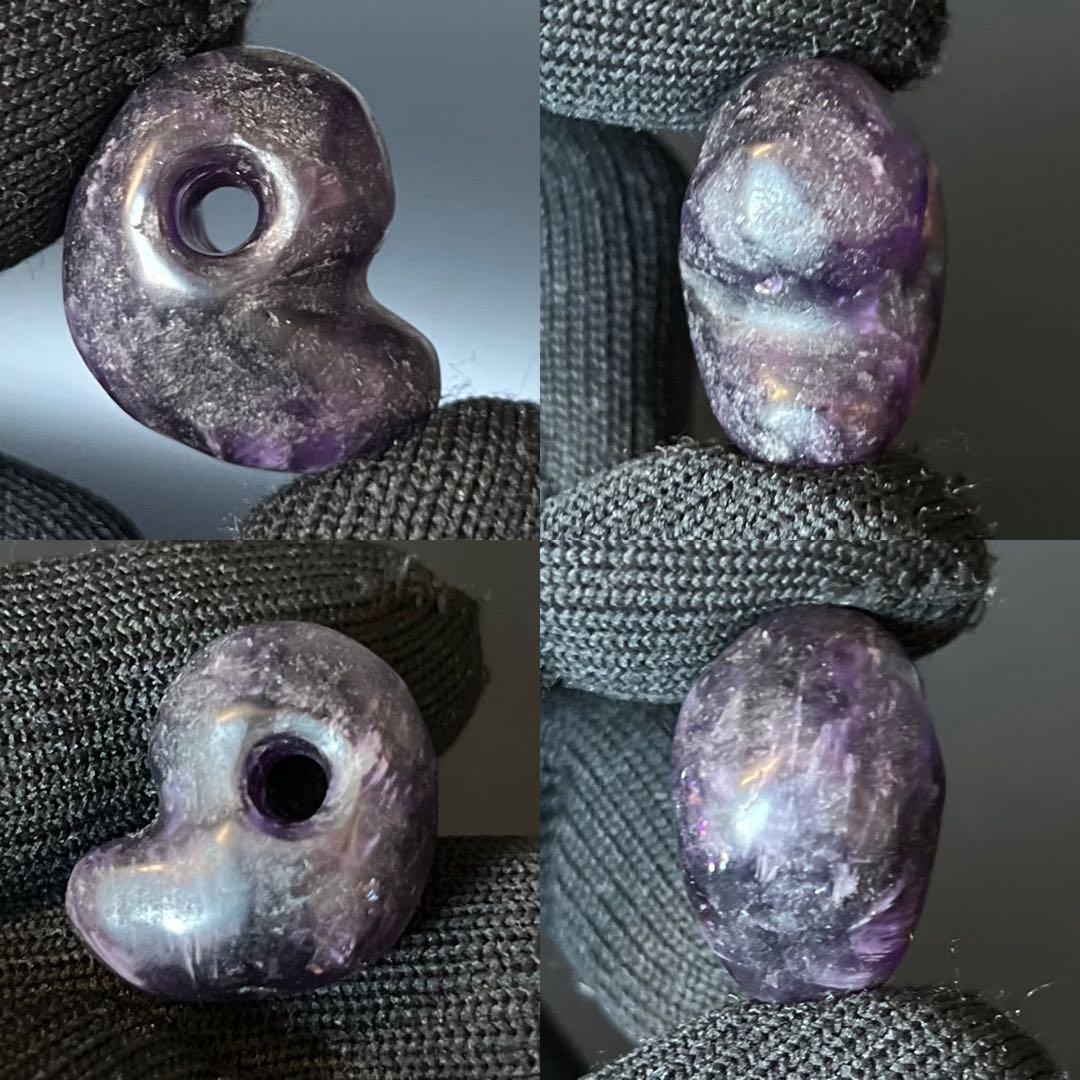 古墳時代 出雲形 勾玉 紫水晶◎美形 ころっと可愛い小ぶり奈良県伝承 古代装身具