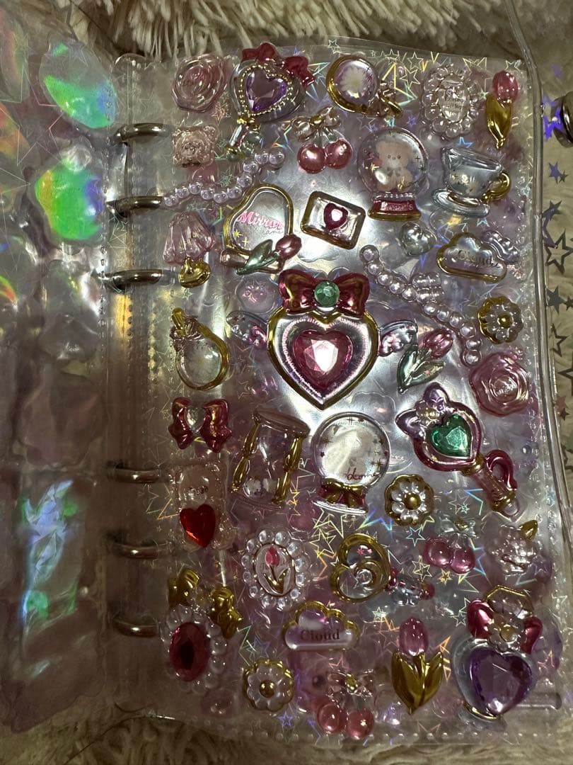 シール帳 完成品 A6 全10枚 星柄バインダー