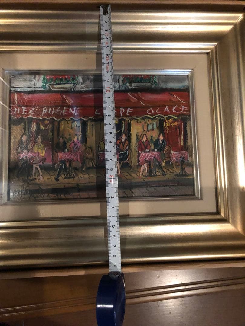 【新品未使用】油画　パリ　モンマルトルカフェ