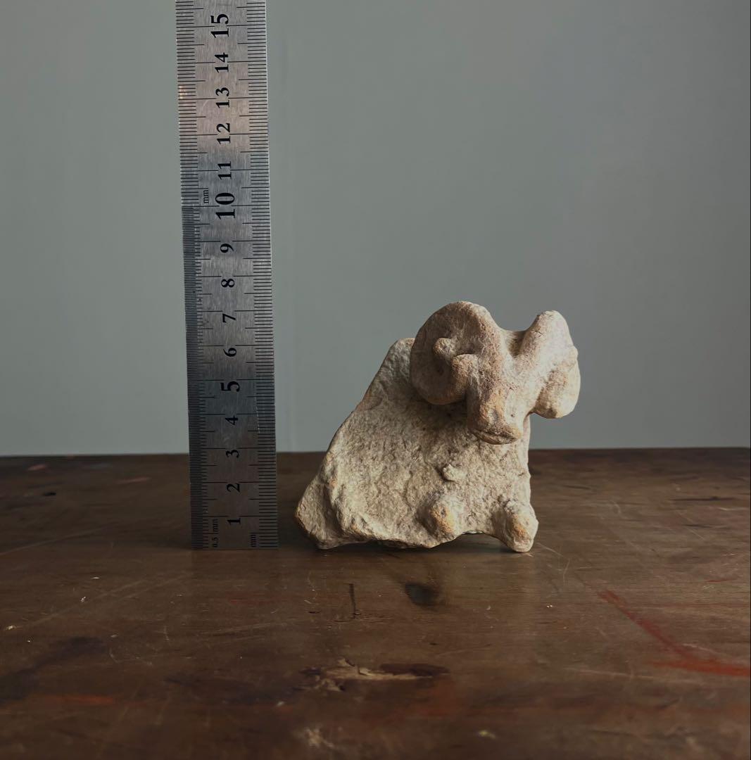 【美しい、、古代中国の羊像 新石器時代後期頃 前3000～2000年】骨董発掘