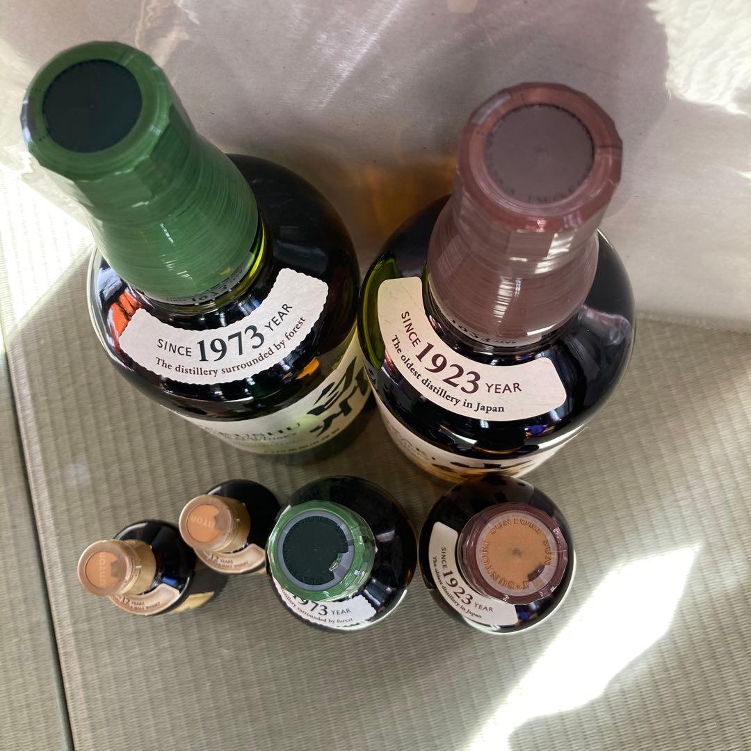 【未開封】ウィスキー　サントリー 山崎 白州、山崎12年ウイスキーセットまとめ売