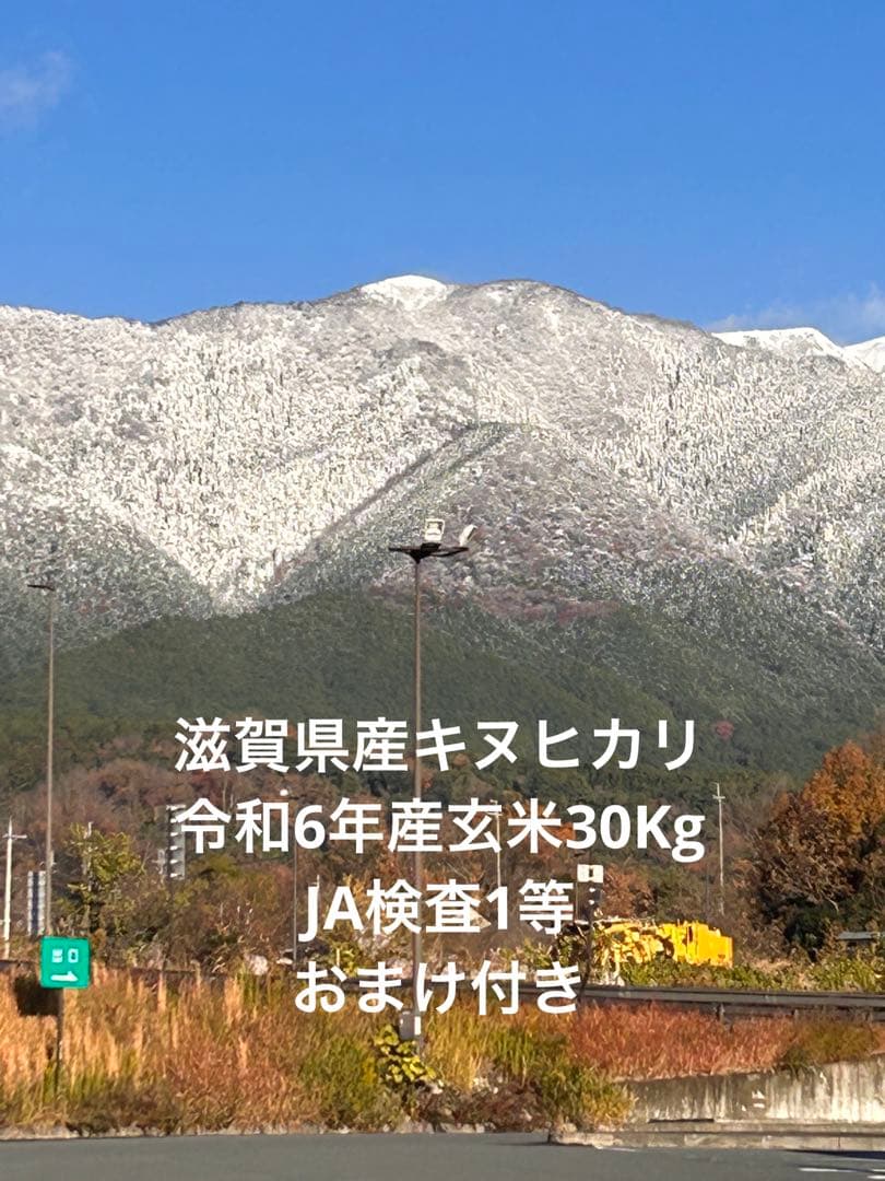 滋賀県産キヌヒカリ令和6年産玄米30Kg JA検査1等おまけ付き
