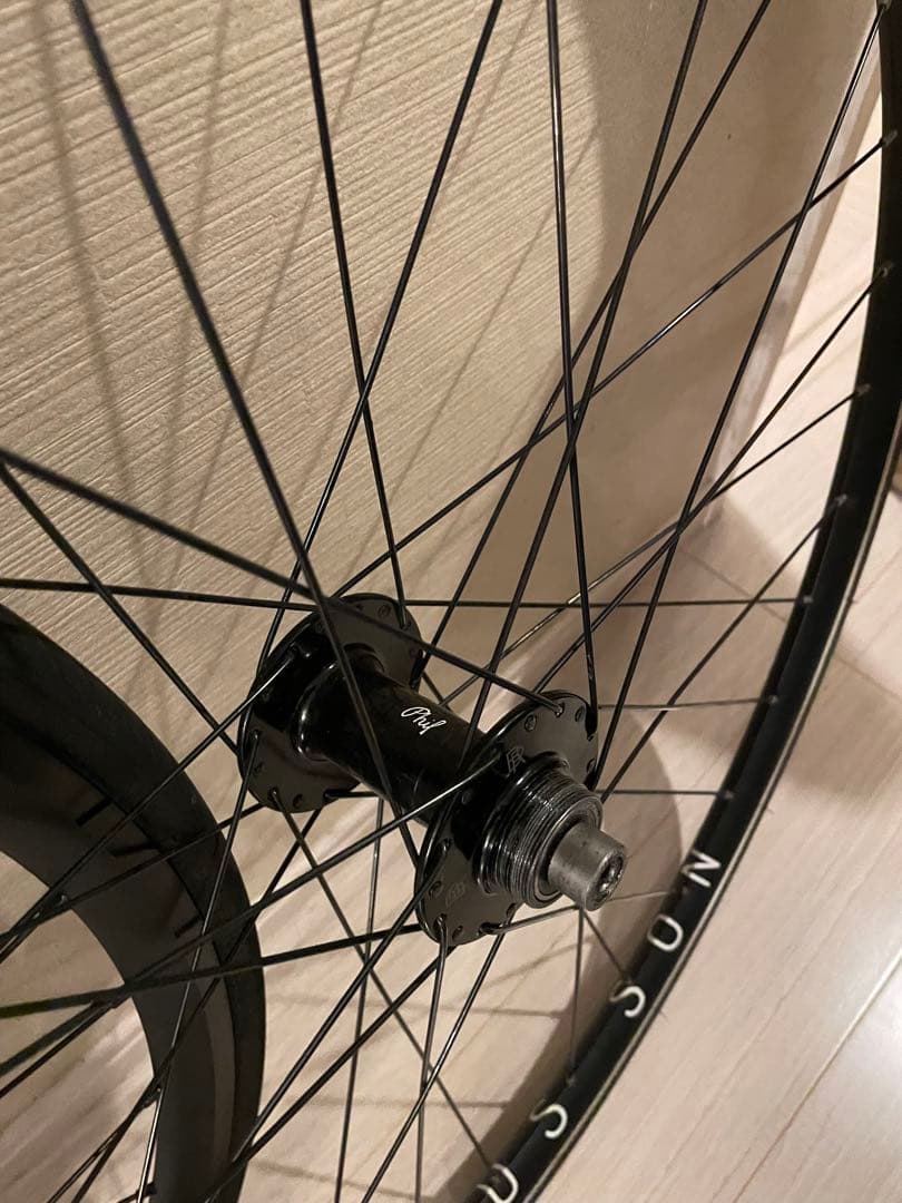 前後セット　H PLUS SON リム　フィルウッドハブ　完組ピストホイール