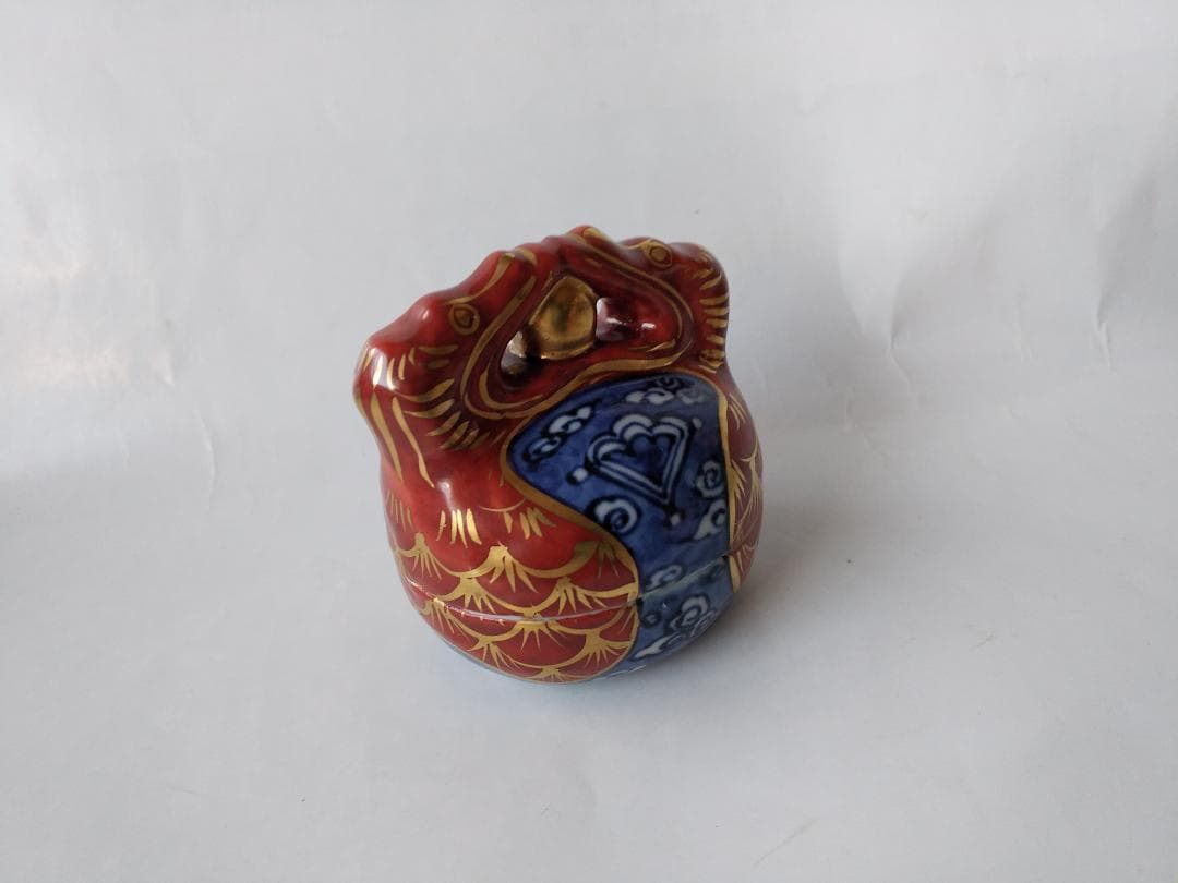 平安 高野昭阿弥 作 宝襴手 木魚香合 茶道具 懐石道具 香合 共箱 新品 です