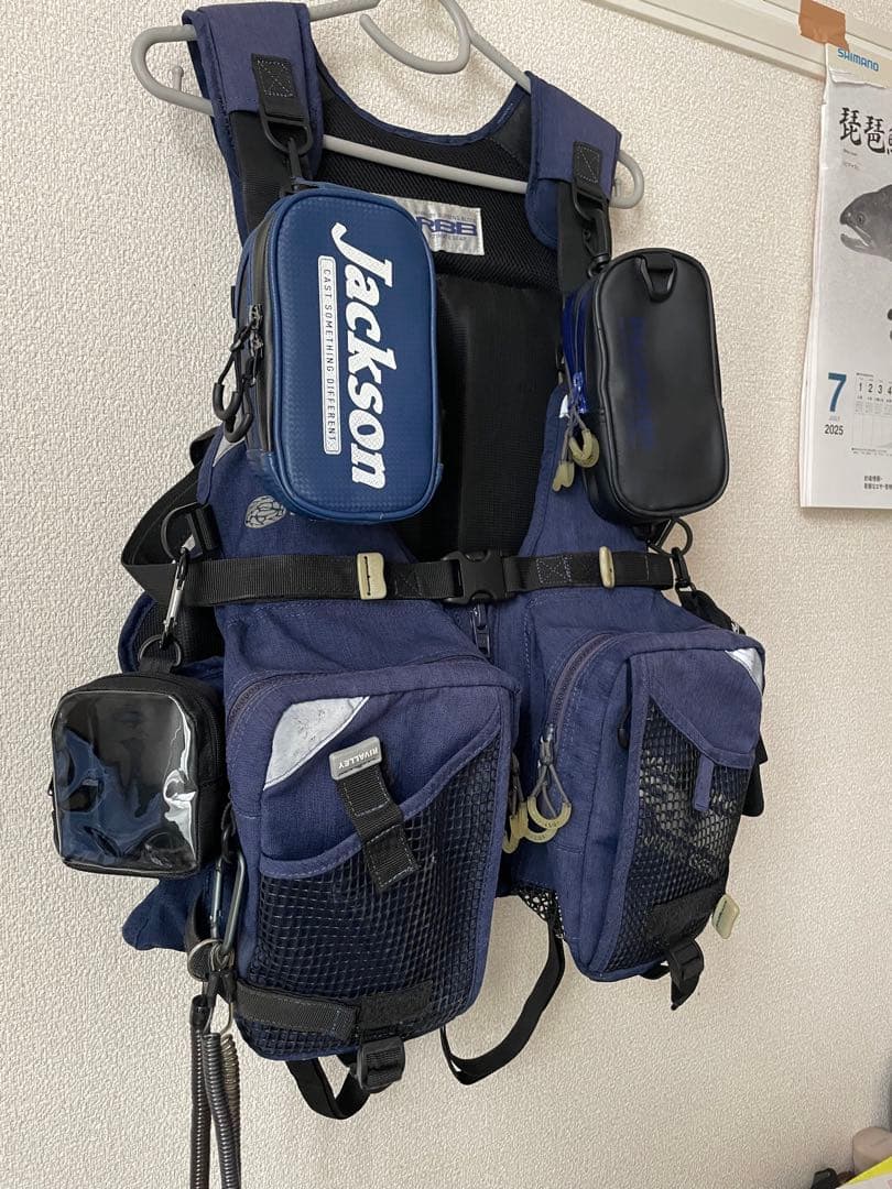 rbb ウェーディングゲームベスト　ネイビー　ポーチ3個グリップホルダー1個付き