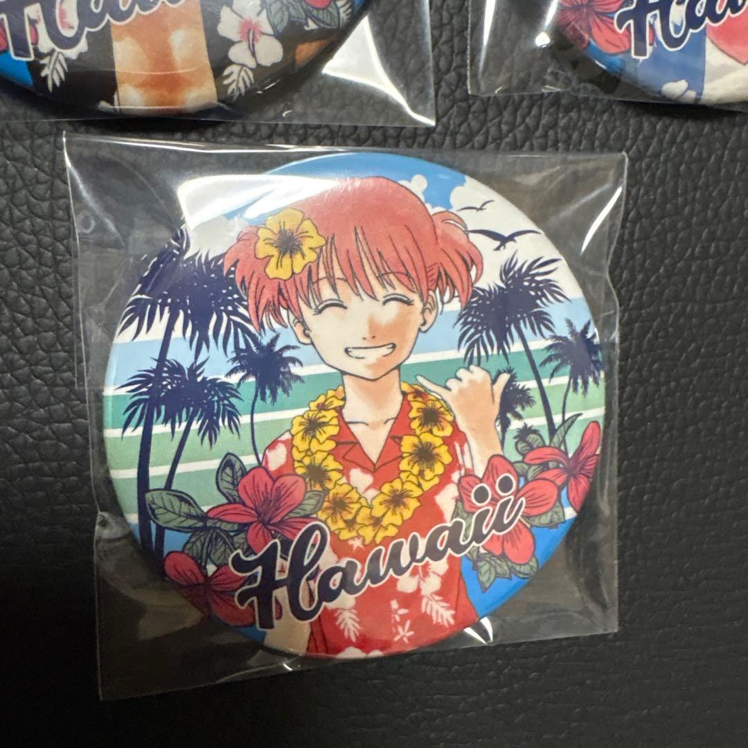 最安!!銀魂 ハワイ 缶バッジセット 神楽&坂田銀時&志村新八