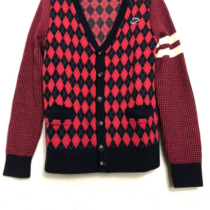 パーリーゲイツ アーガイル柄 ニット カーディガン 美品 激安‼️