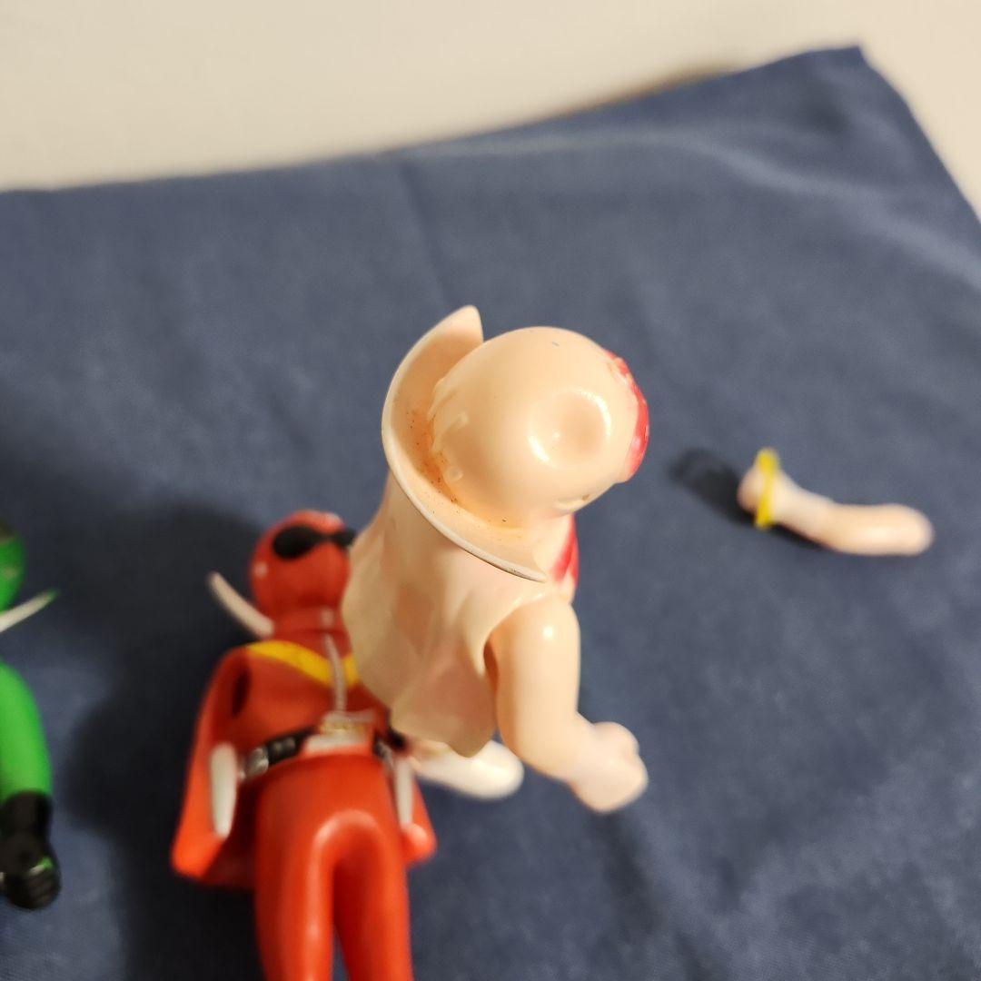 ゴレンジャー　ソフビ　当時物　5体セット　モモレンジャー　腕取れ　1体オマケ付き