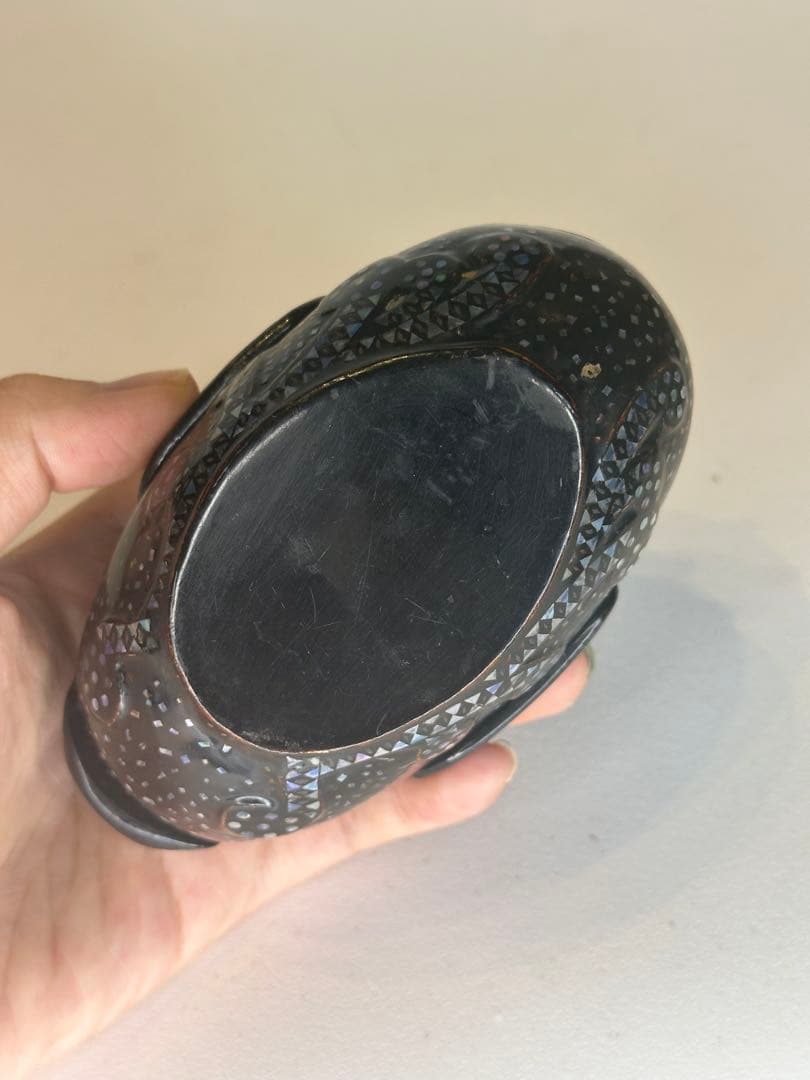 最終価格」希少品 鳥形香合 鴛鴦 蒔絵 螺鈿細工 茶道具