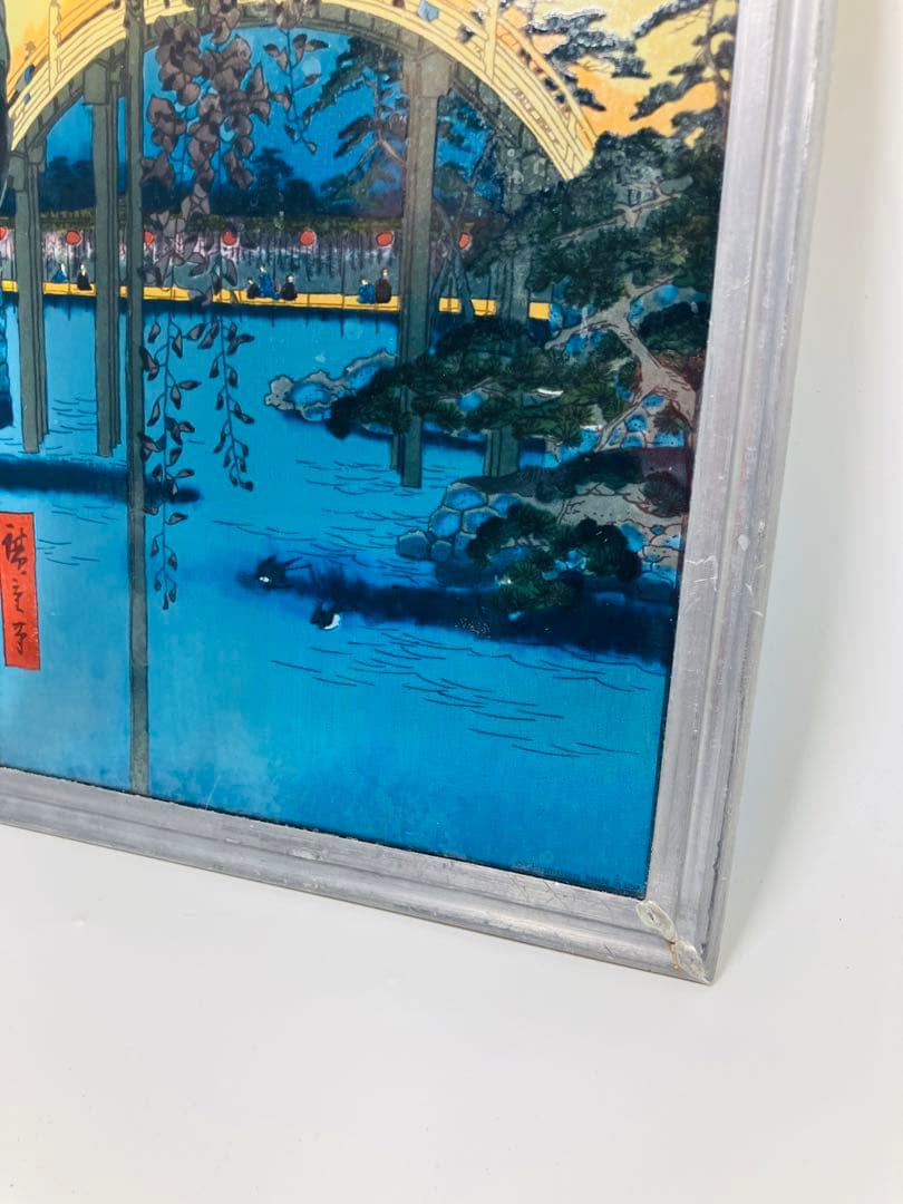 歌川広重　グラスマスターズ　亀戸　ステンドグラス　日本風景　アメリカ製 江戸