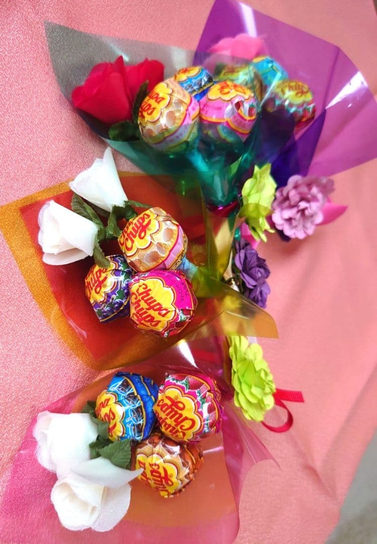 チュッパチャプスミニ ブーケ ♪ ４個セット♪ 誕生日 パーティー お祝い ♪