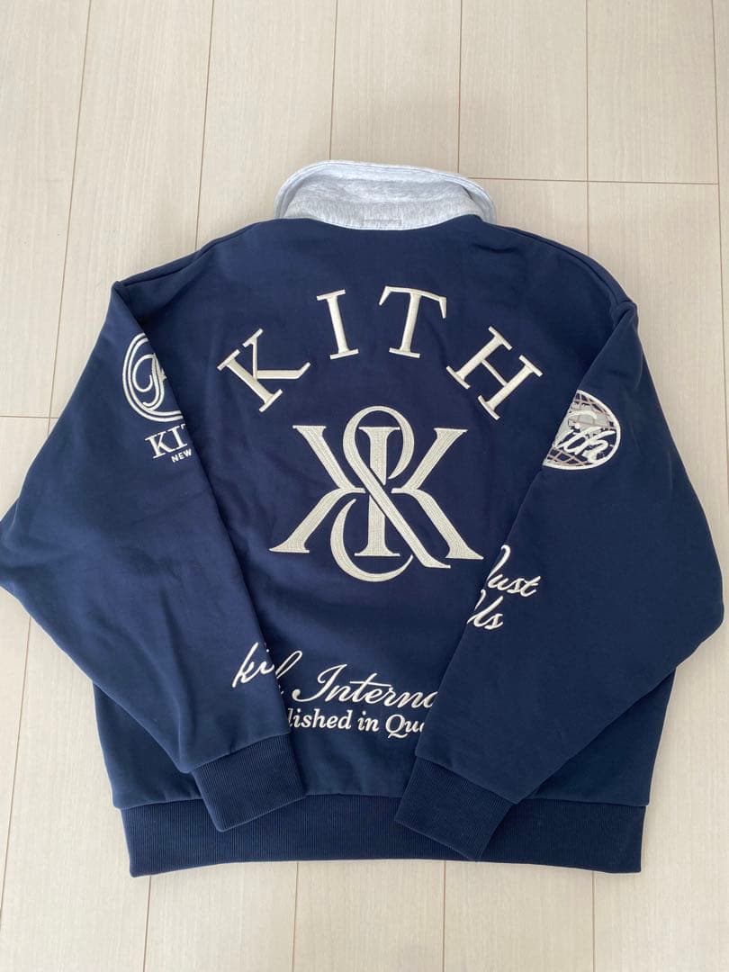 KITH ネイビー ポロシャツ Lサイズ